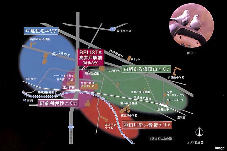 エリア概念図｜BELISTA高井戸駅前